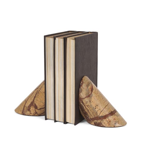 Rahima Forest Marble Angled Bookends