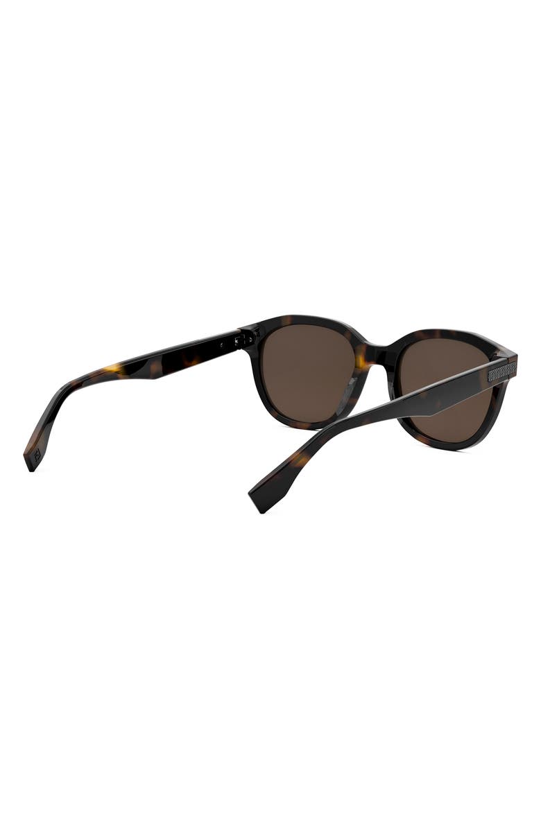 Fendi 'Fendi Essential 52mm Rectangular Sunglasses, Alternate, color, Dark Havana / Brown