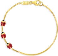 In Season Jewelry 14k Enamel Ladybug Bangle