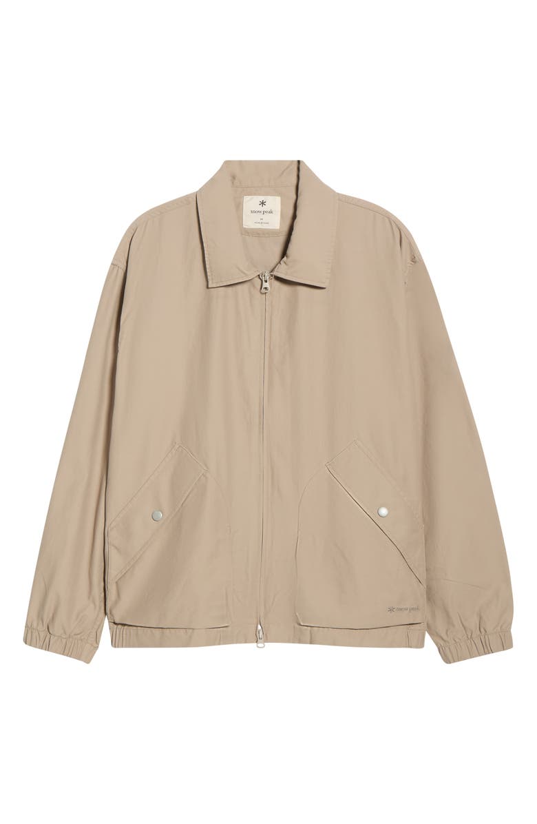 Snow Peak Harrington Light Dobby Cloth Water Resistant Tech Jacket, Main, color, Greige