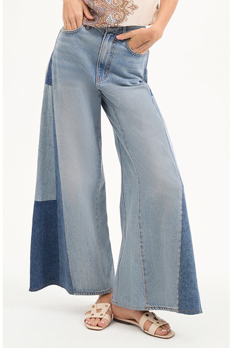 Vicki Paneled Extra Wide Leg Jeans, Main, color, WANDERER UNDONE