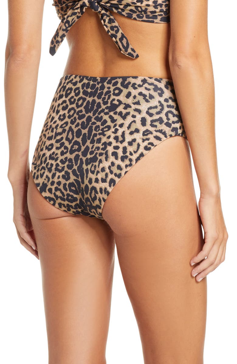 Veronica Beard Azoia High Waist Bikini Bottoms, Alternate, color, 