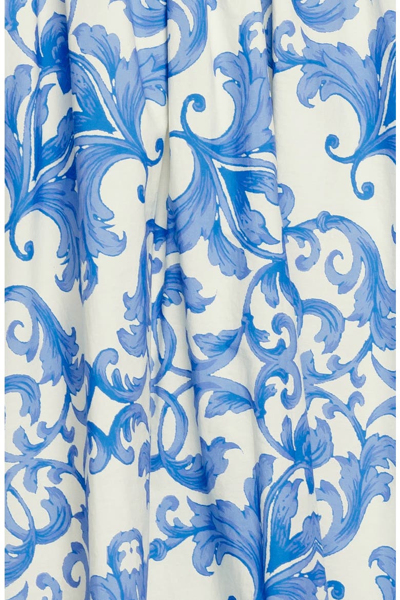 Bow Tied Shoulder Strap Midi Dress, Alternate, color, IVORY BLUE