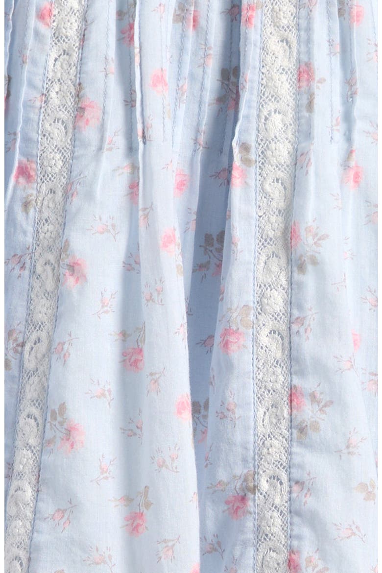 Kids' Solena Floral Cotton Skirt, Alternate, color, CHAPPARAL BLUE