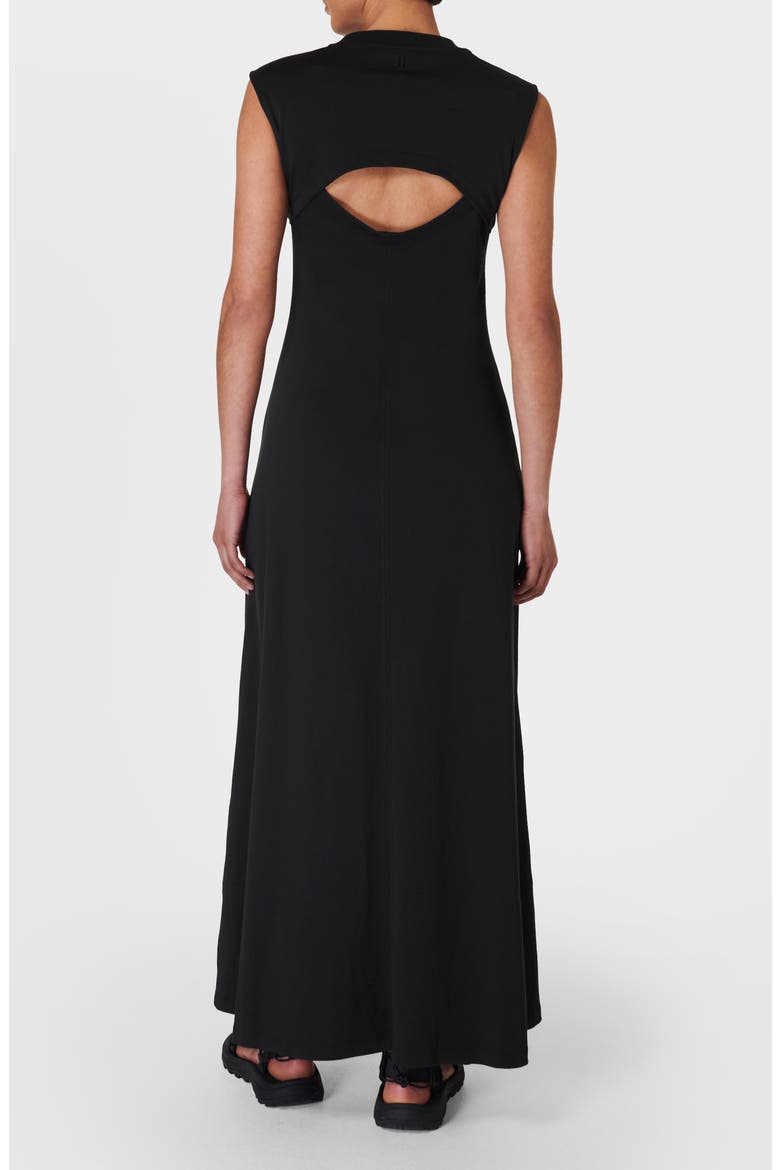 Flow Racer Maxi Dress, Alternate, color, BLACK