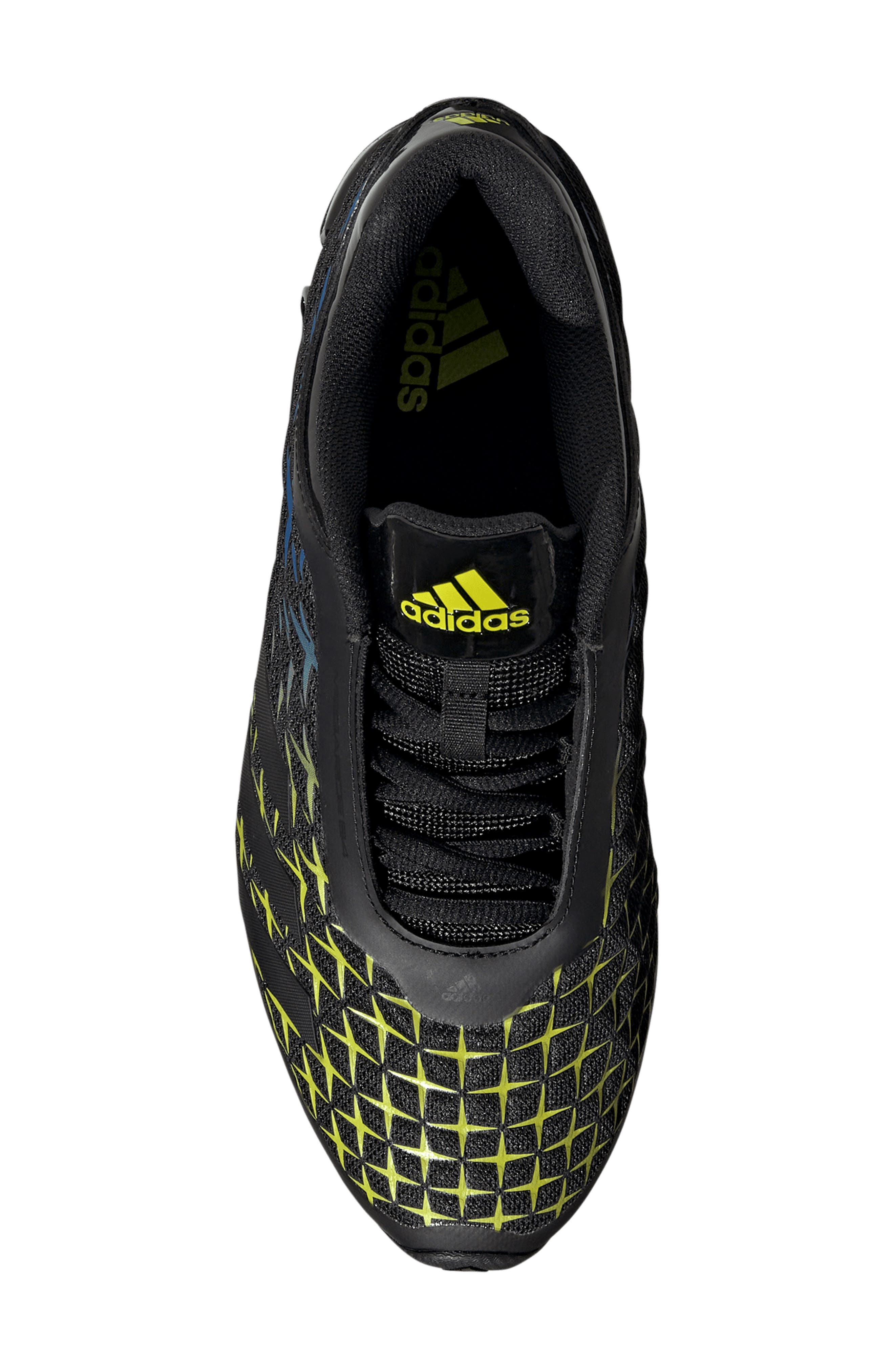 adidas Gender Inclusive Megaride S4 Sneaker, Alternate, color, Black/ Black/ Solar Yellow