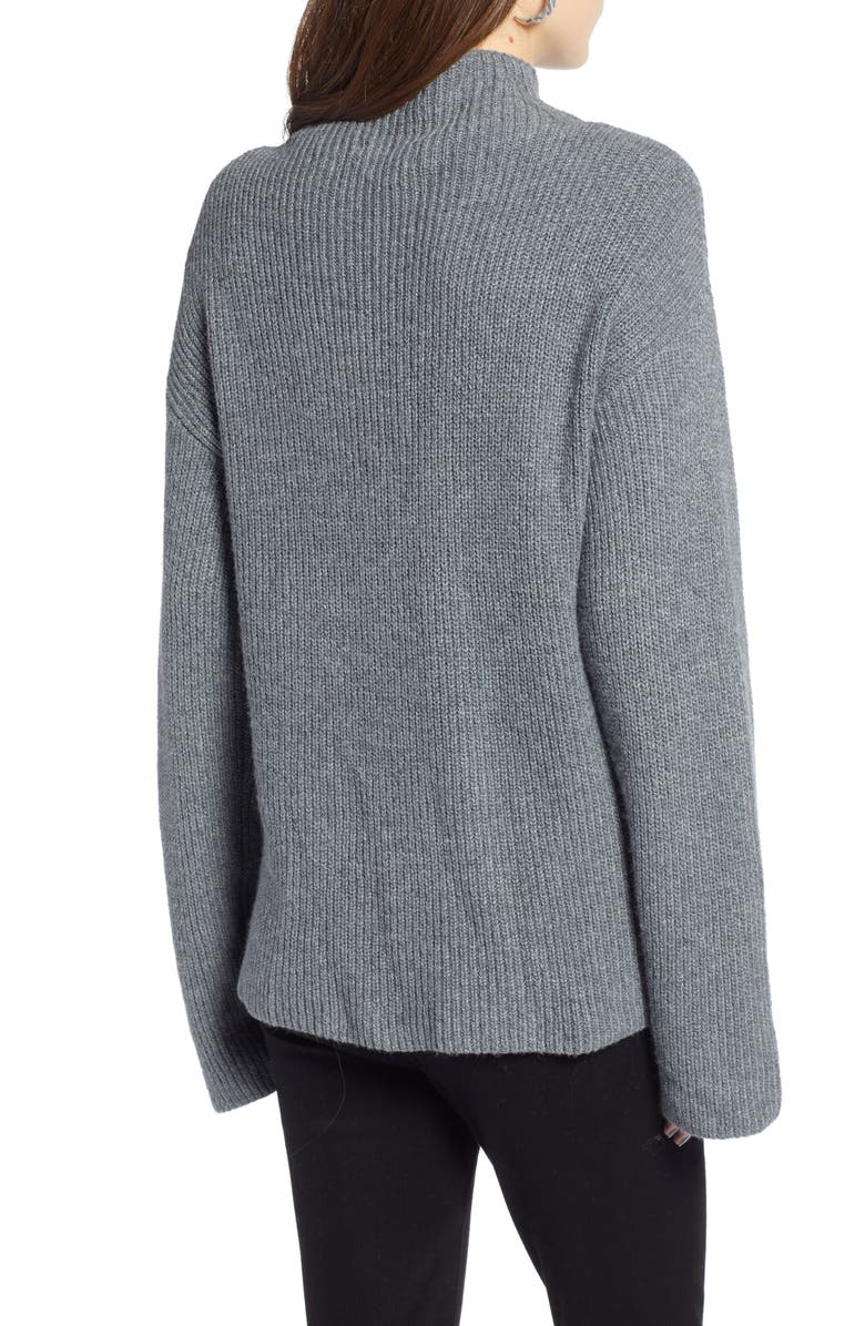 Treasure & Bond Ribbed Funnel Neck Sweater, Alternate, color, 