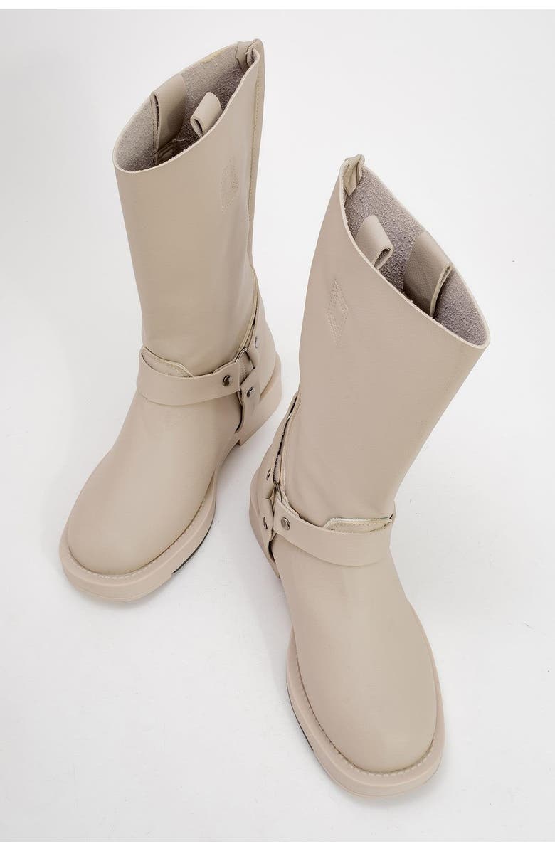 Prologue Shoes Solva Boot, Alternate, color, Beige Faux Leather