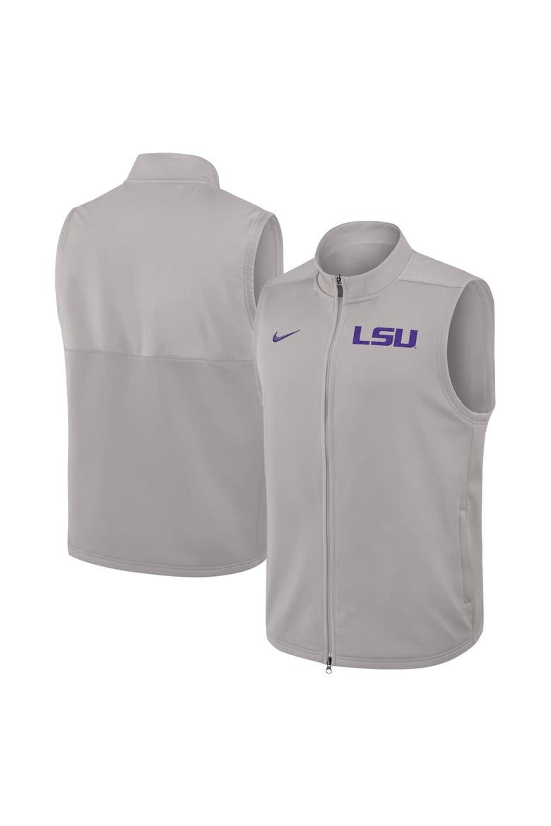 Men's Nike Gray LSU Tigers Primetime Victory Performance Full-Zip Vest, Alternate, color, Gray