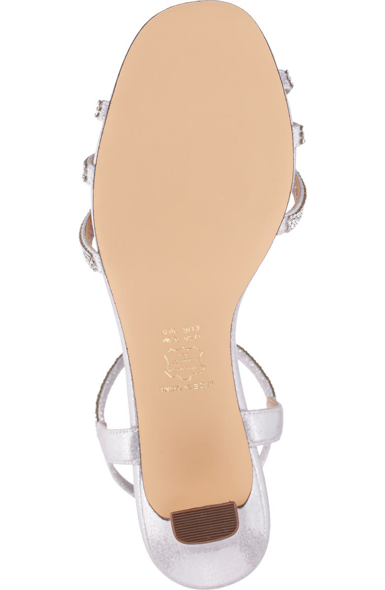 Nina Benarda Ankle Strap Sandal, Alternate, color, Silver