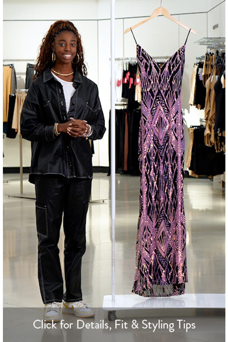 Sequined Column Gown video
