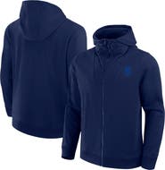 FANATICS Men's Fanatics  Navy Seattle Kraken Elements Tonal Primary Tri-Blend Full-Zip Hoodie