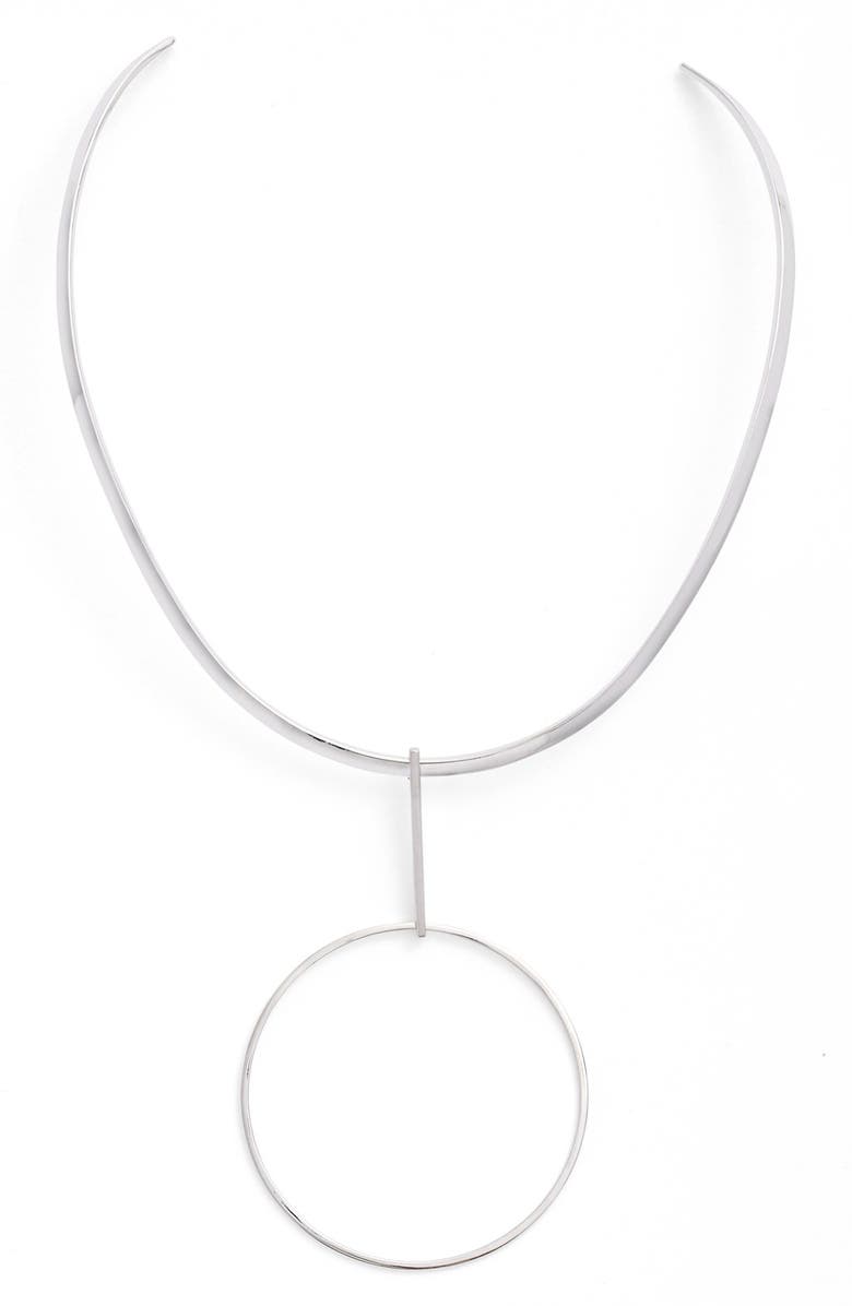 Argento Vivo Sterling Silver Argento Vivo Circle Collar Necklace, Main, color, 