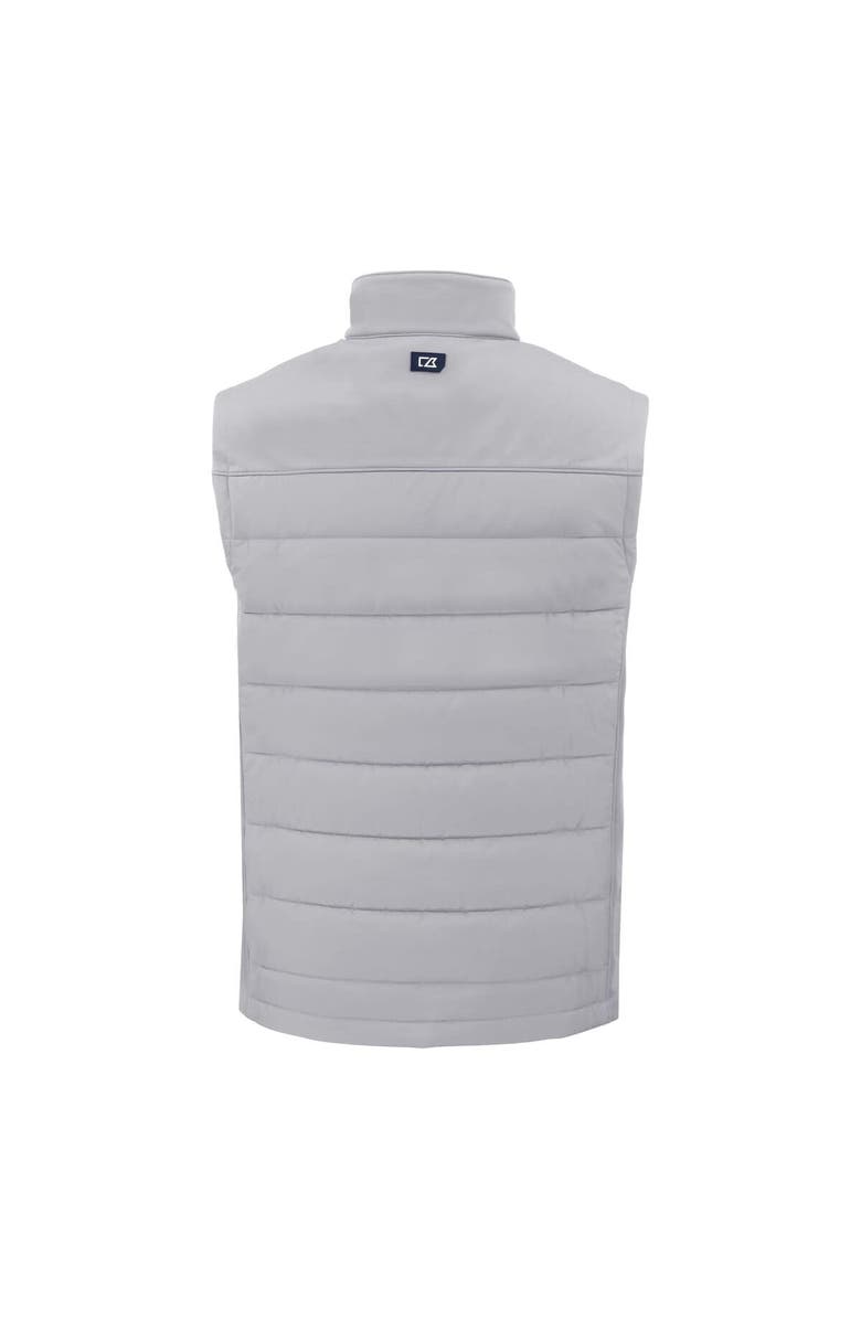Cutter & Buck Men's Cutter & Buck Gray Seattle Mariners Evoke Hybrid Eco Softshell Recycled Full-Zip Vest, Alternate, color, 