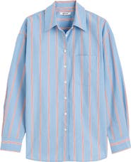 Madewell The Easy Stripe Cotton Poplin Button-Up Shirt