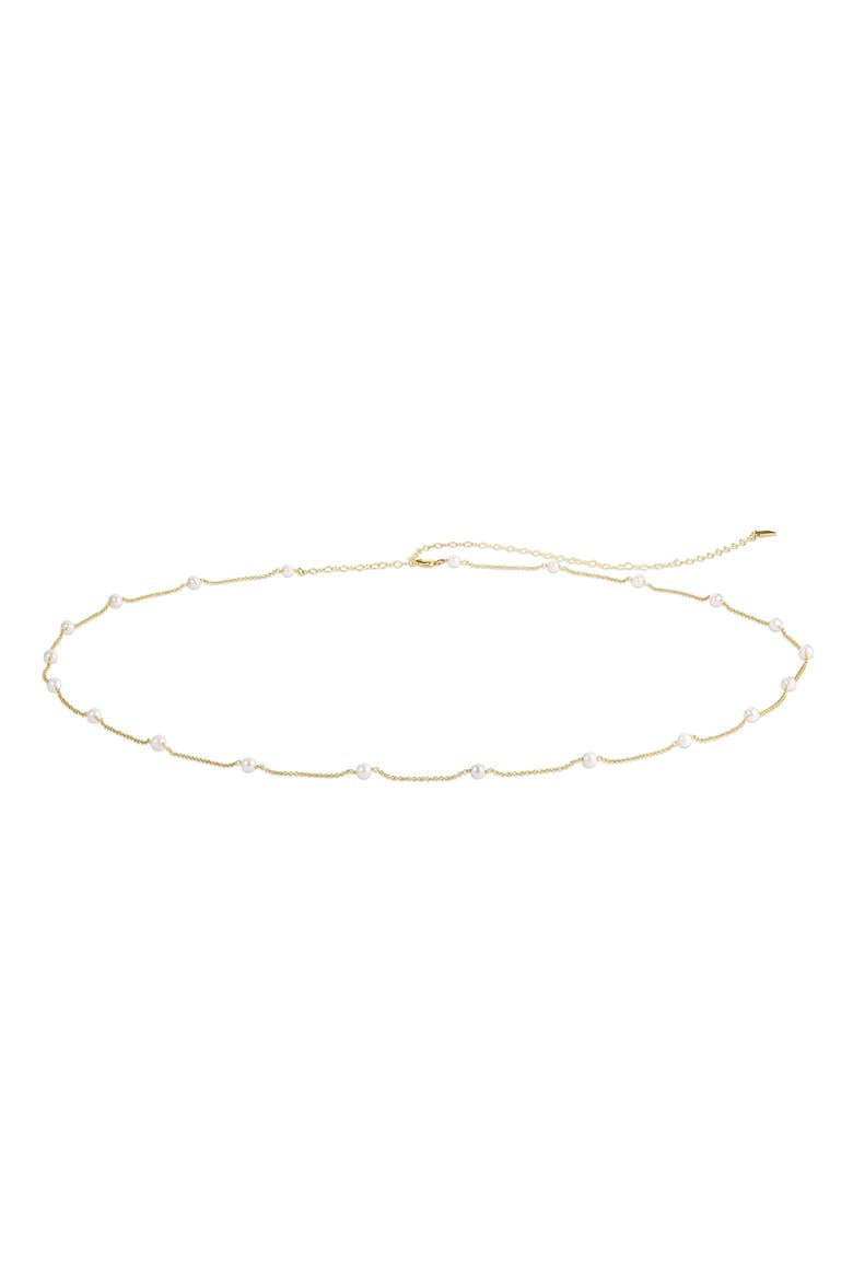 Bobbi Pearl Belly Chain, Main, color, Gold