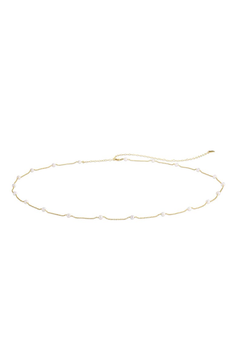 Set & Stones Bobbi Pearl Belly Chain, Main, color, Gold