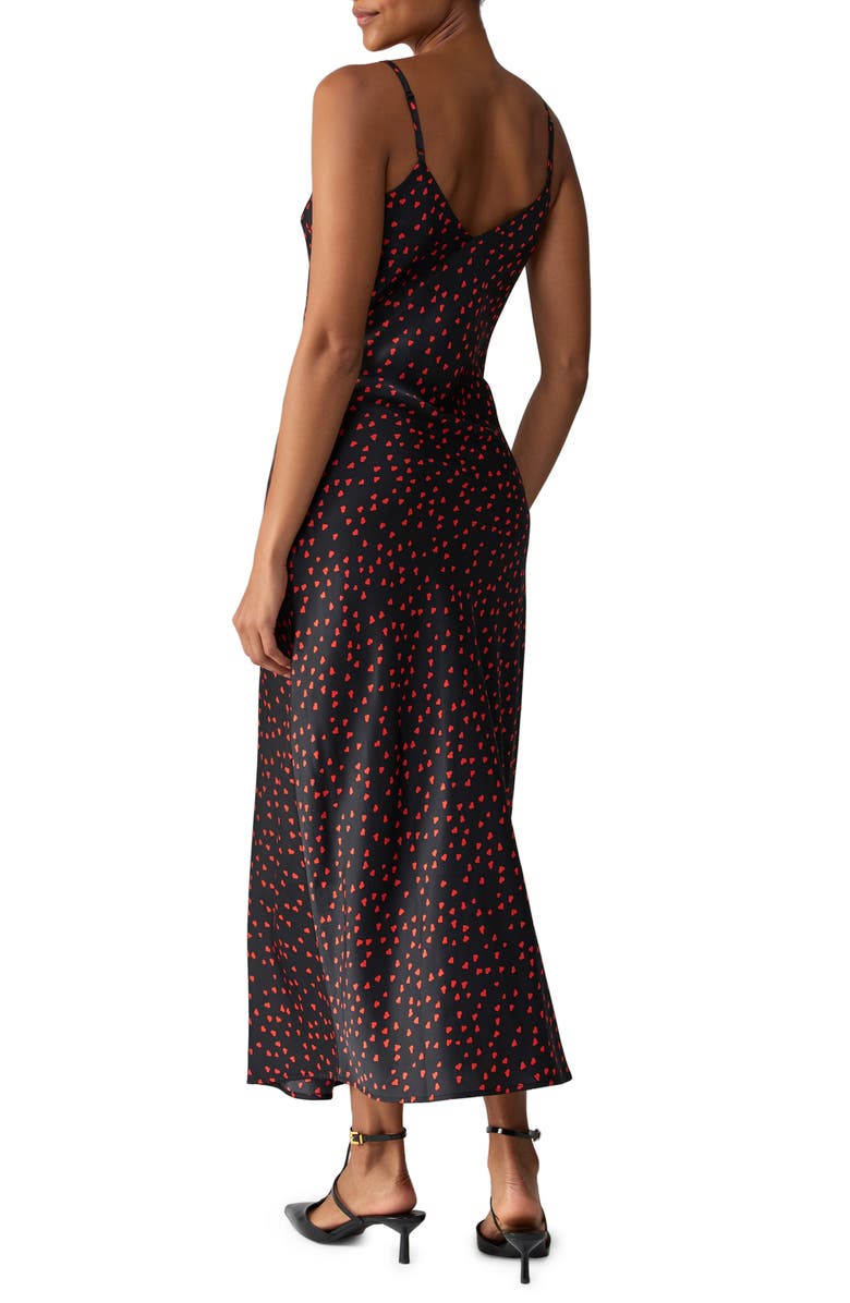 Sanctuary Heart Print Maxi Slipdress, Alternate, color,