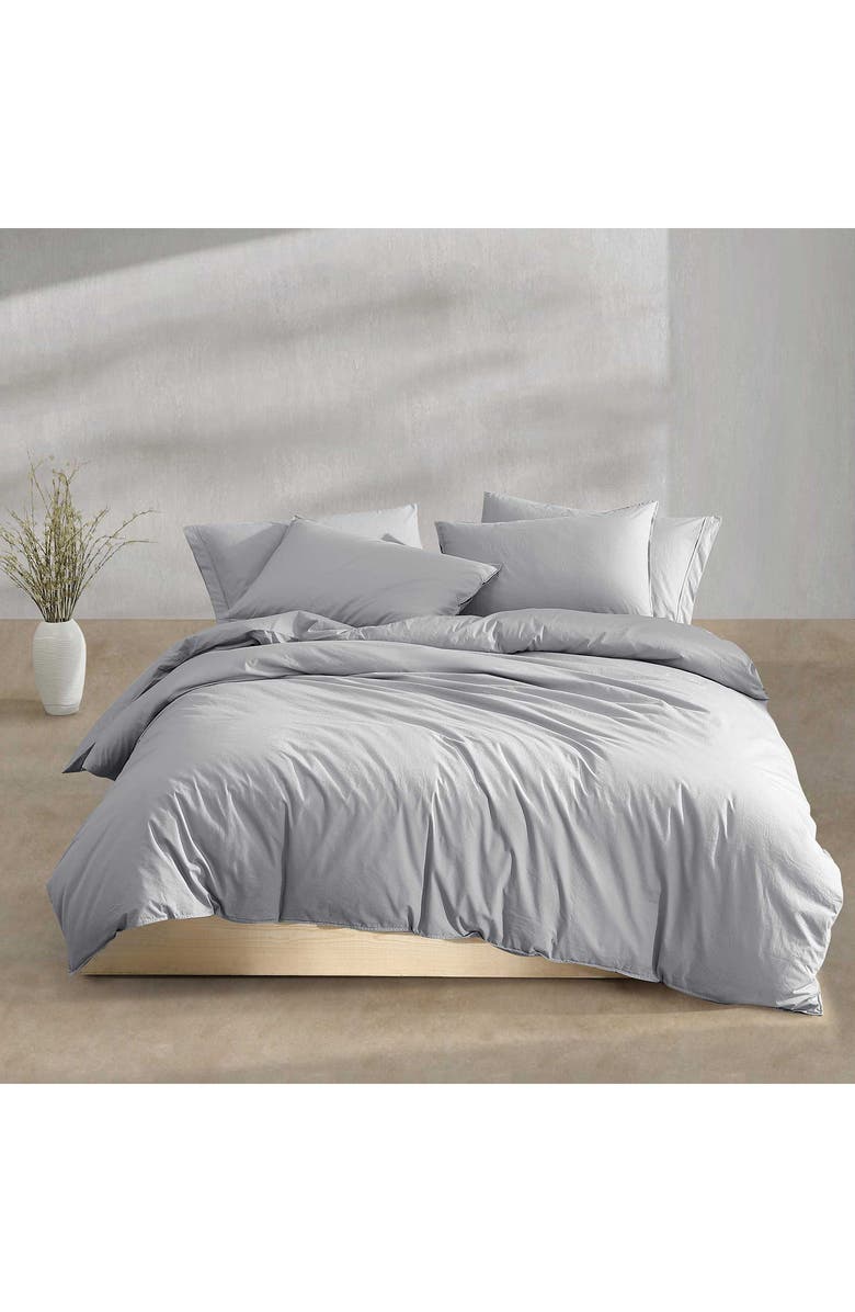Calvin Klein Washed Percale Comforter & Shams Set, Alternate, color, Grey