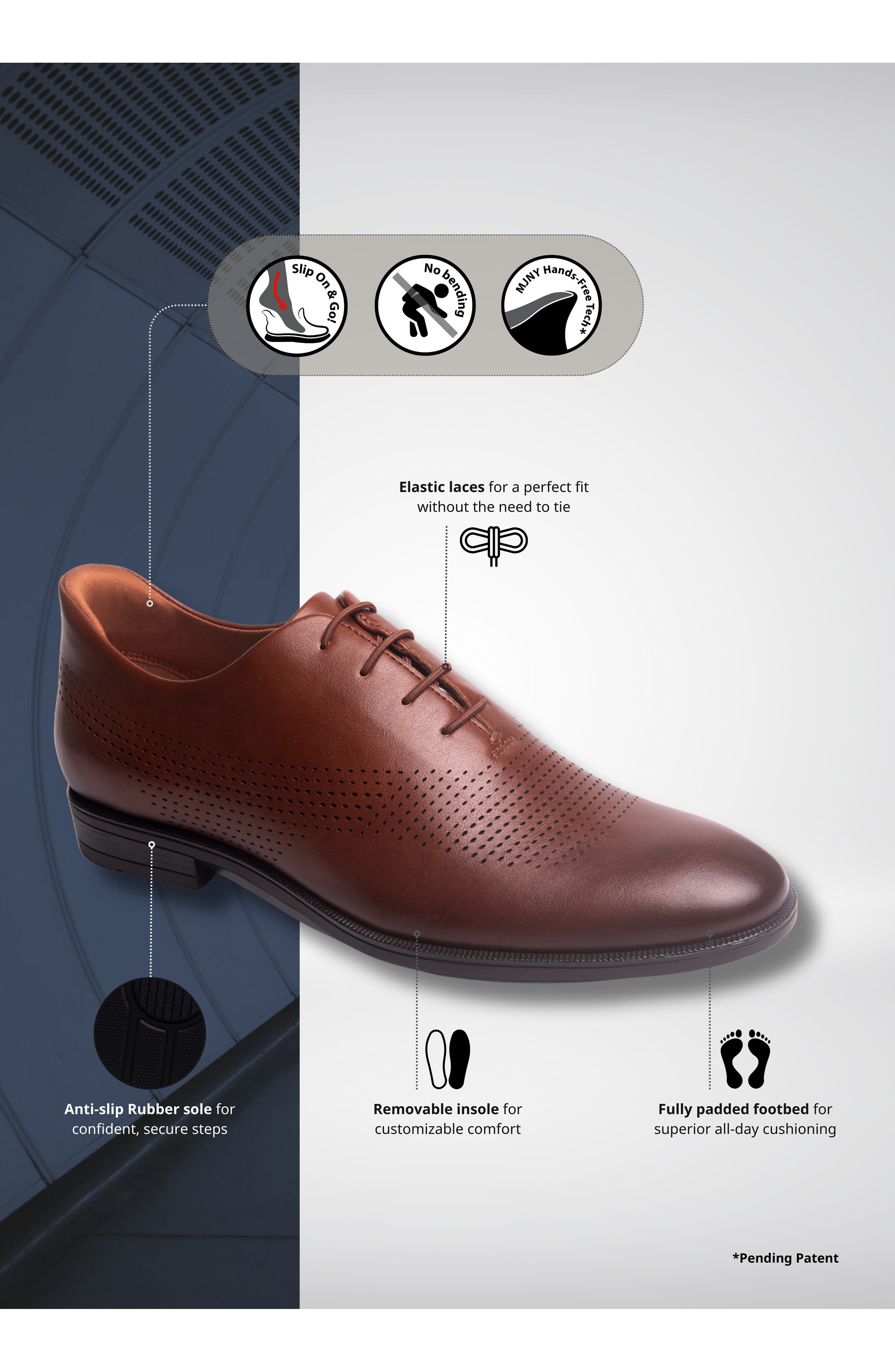 Marc Joseph New York East Road Oxford, Alternate, color, Cognac