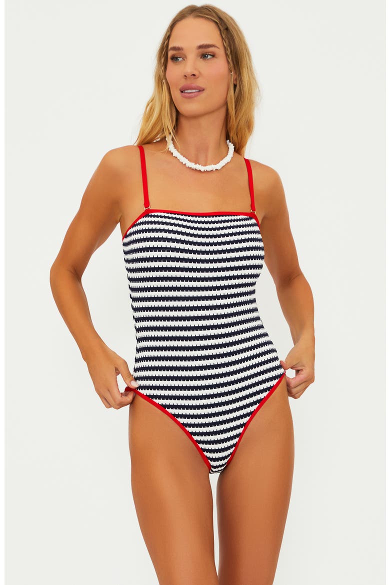 Amber One-Piece Swimsuit, Alternate, color, INDIGO MID