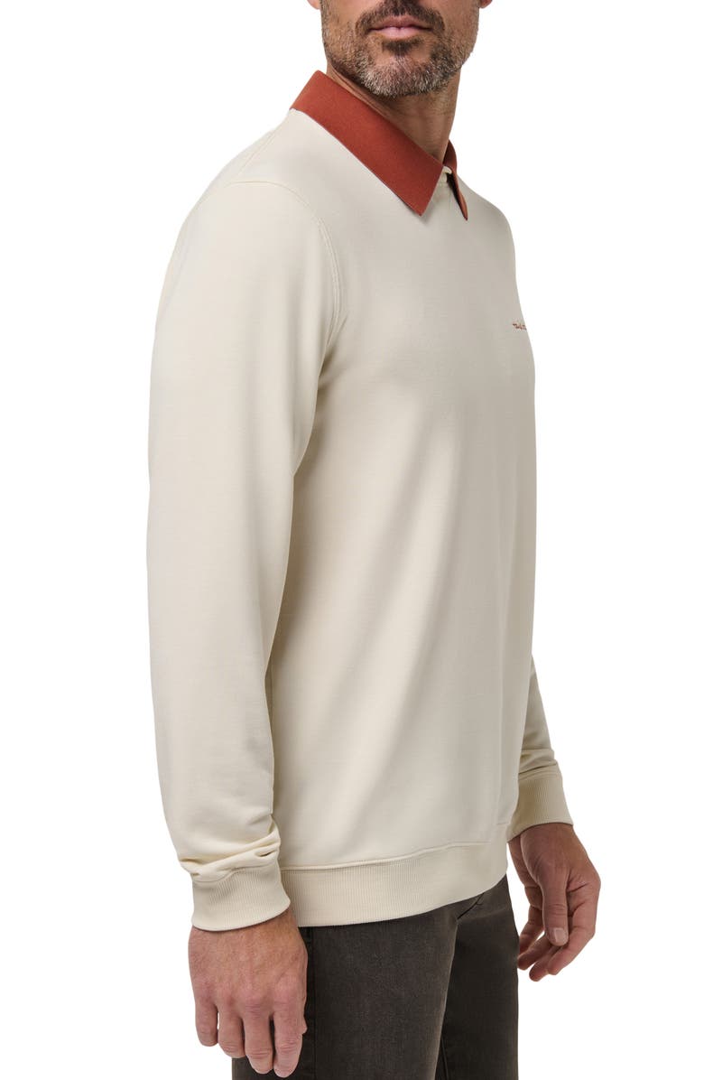 TravisMathew Amenities Collared Sweatshirt, Alternate, color, Birch