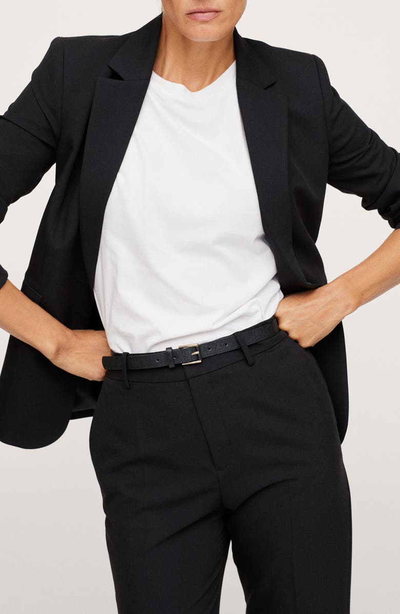 MANGO Belted Suit Pants, Alternate, color,