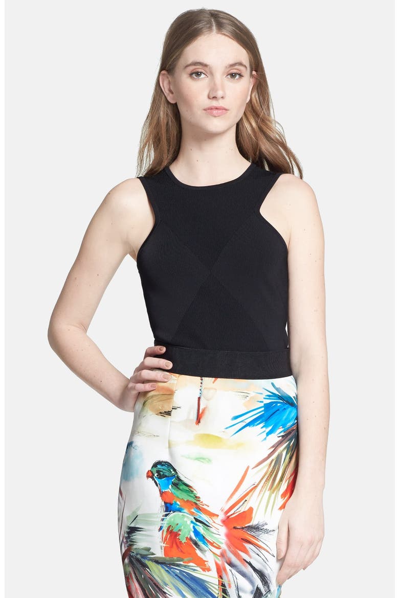 Ribbed Stretch Shell, Main, color, BLACK