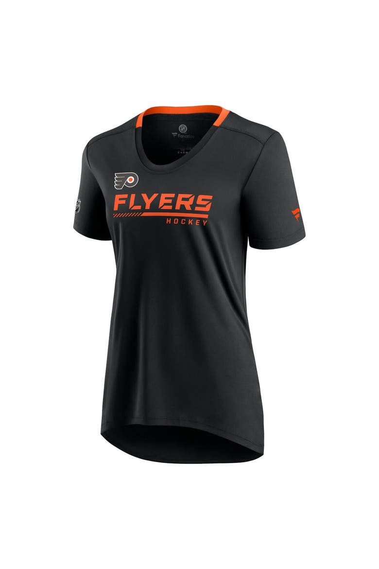 Women's Fanatics Branded Black Philadelphia Flyers Authentic Pro Locker Room T-Shirt, Alternate, color, Black
