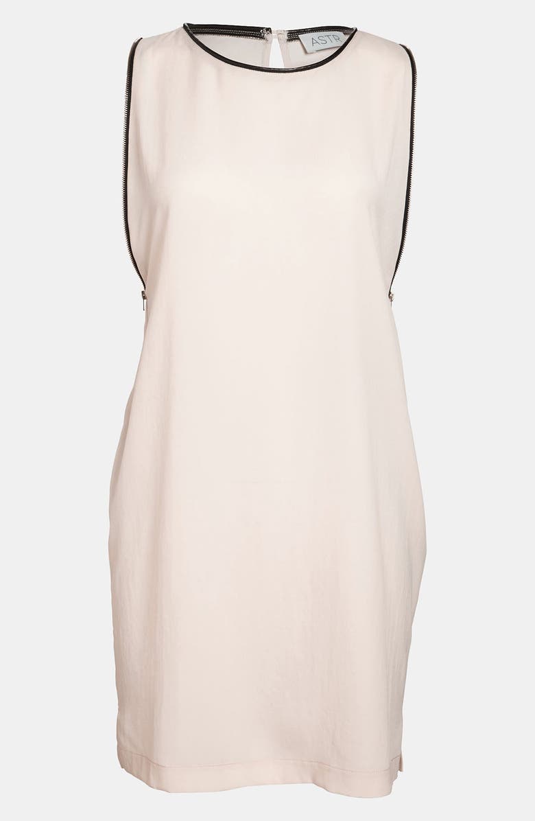 ASTR the Label ASTR Zip Trim Shift Dress, Main, color, 