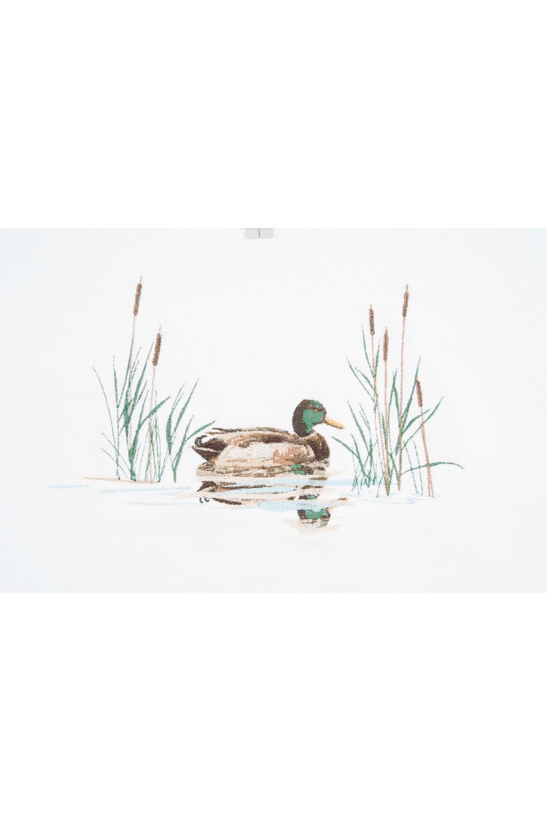 Mallard Duck Terrycloth Kitchen and Bathroom Towel, Alternate, color, Green