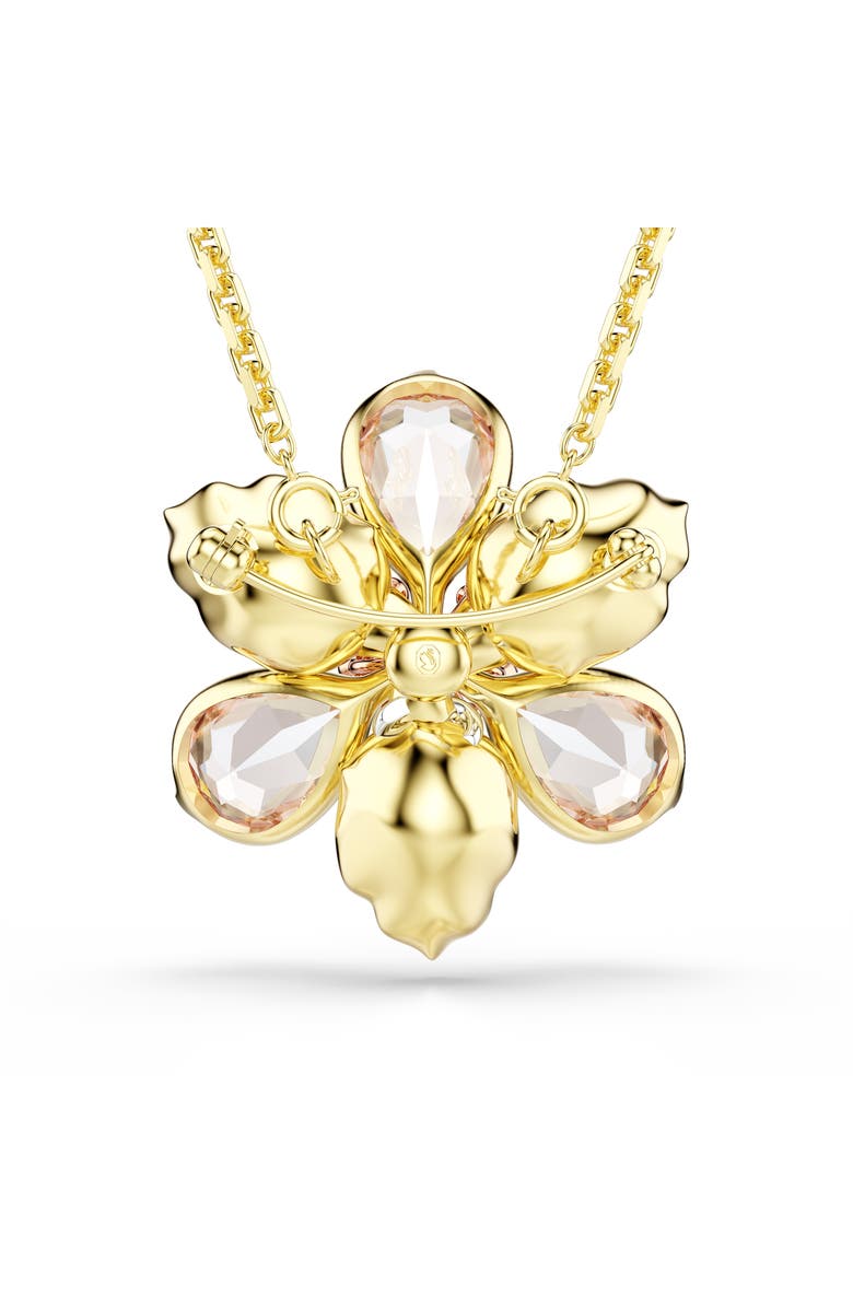 Swarovski Idyllia Crystal Flower Brooch Pendant Necklace, Alternate, color, Gold/ Multi