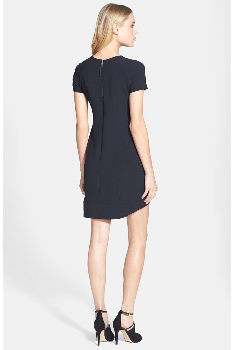 Crepe Shift Dress, Alternate, color, BLACK