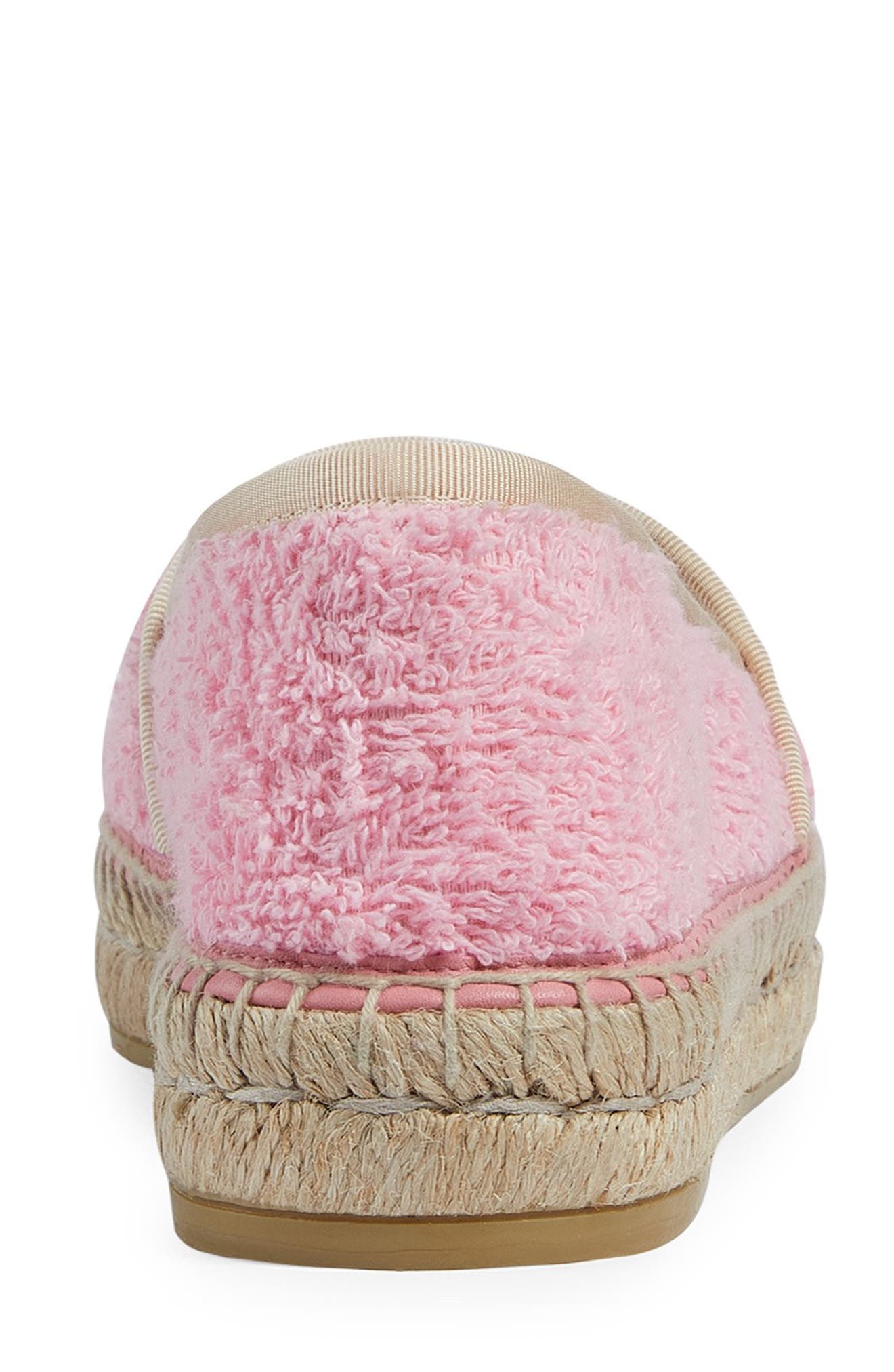 Gucci Pilar Espadrille Flat, Alternate, color, Pink/ Ivoire