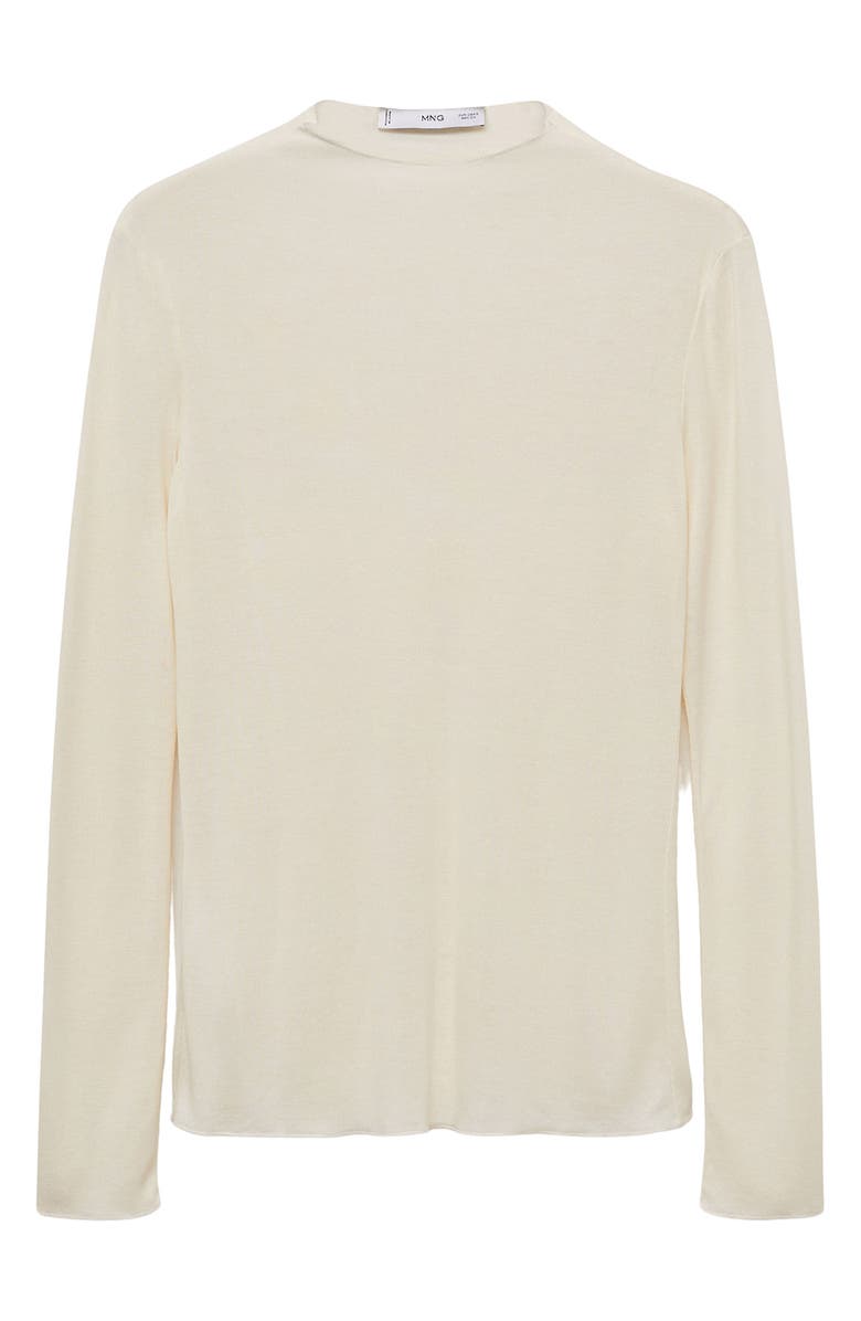 MANGO Long Sleeve T-Shirt, Alternate, color, Ecru