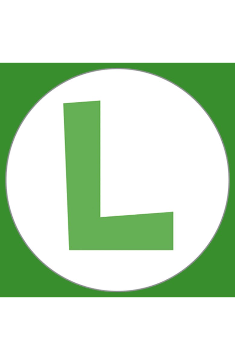 NINTENDO Boy's Nintendo Luigi Circle Icon  Graphic T-Shirt, Alternate, color, Kelly Green