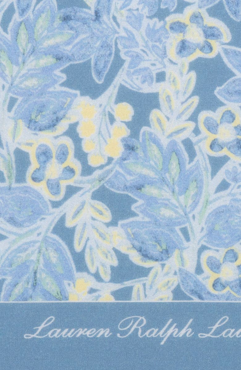 Lauren Ralph Lauren Summer Floral Small Square Scarf, Alternate, color, Blue Note