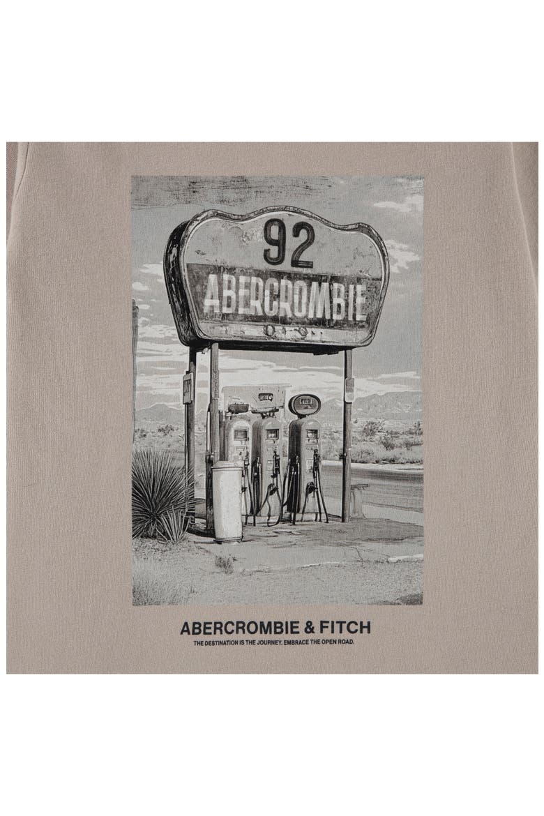 Kids' Gas Station Photo Graphic T-Shirt, Alternate, color, SIMPLY TAUPE