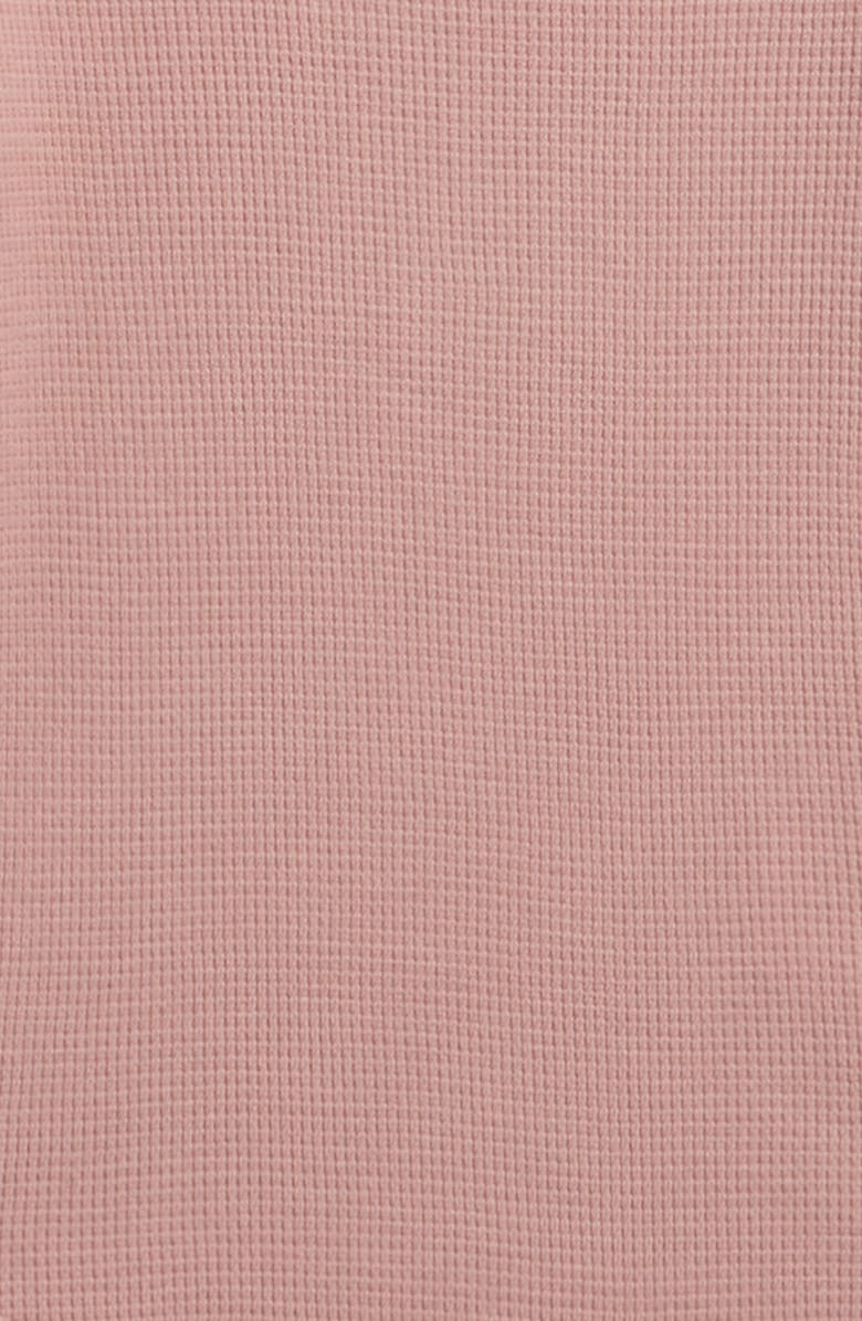 QUINCY MAE Ruffle Organic Cotton Waffle Bodysuit, Alternate, color, Mauve