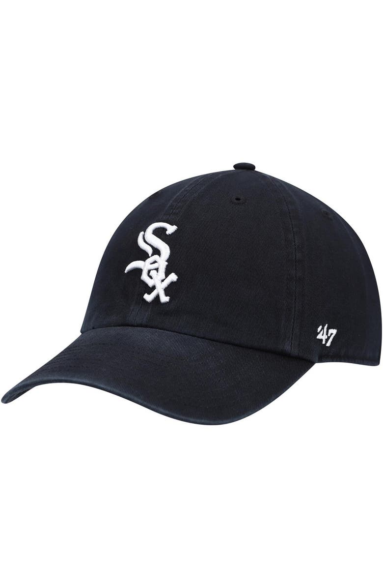 '47 Men's '47 Black Chicago White Sox Clean Up Adjustable Hat, Main, color,