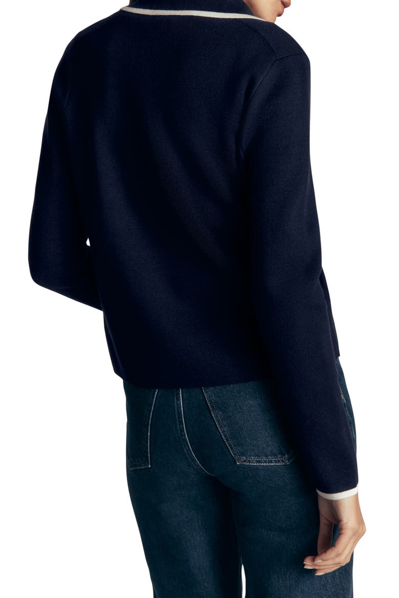 Phoebe Collared Cardigan, Alternate, color, NAVY