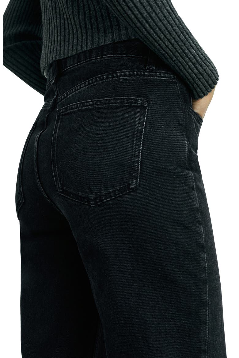 Matilda Mid Rise Straight Leg Jeans, Alternate, color, BLACK DENIM