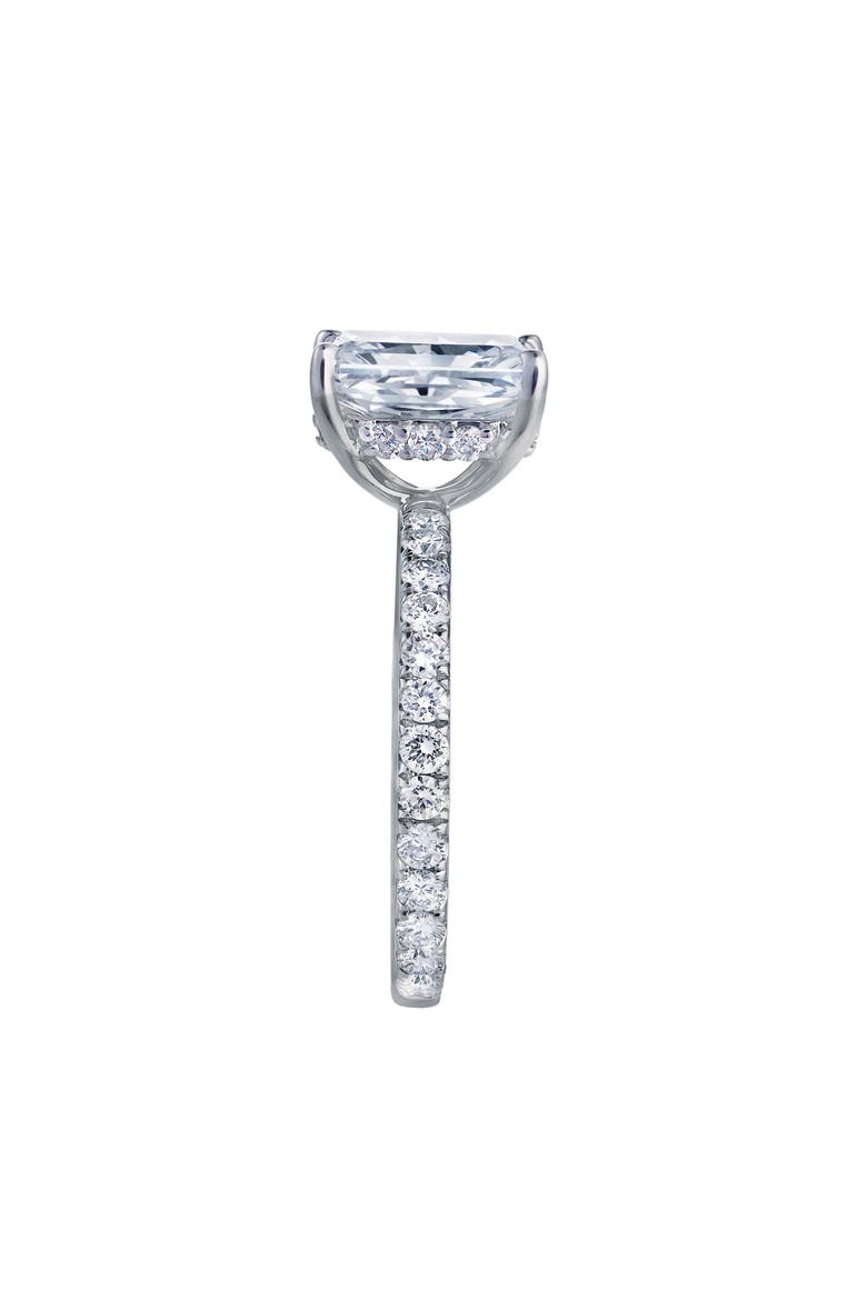Sia 14K Gold Radiant Cut Lab Grown Diamond Hidden Halo Ring - 2.25 Ct, Alternate, color, 14K White Gold