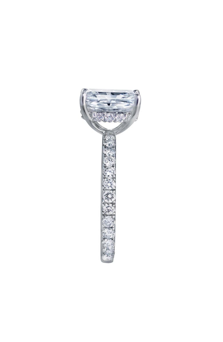 LuvMyJewelry Sia 14K Gold Radiant Cut Lab Grown Diamond Hidden Halo Ring - 2.25 Ct, Alternate, color, 14K White Gold