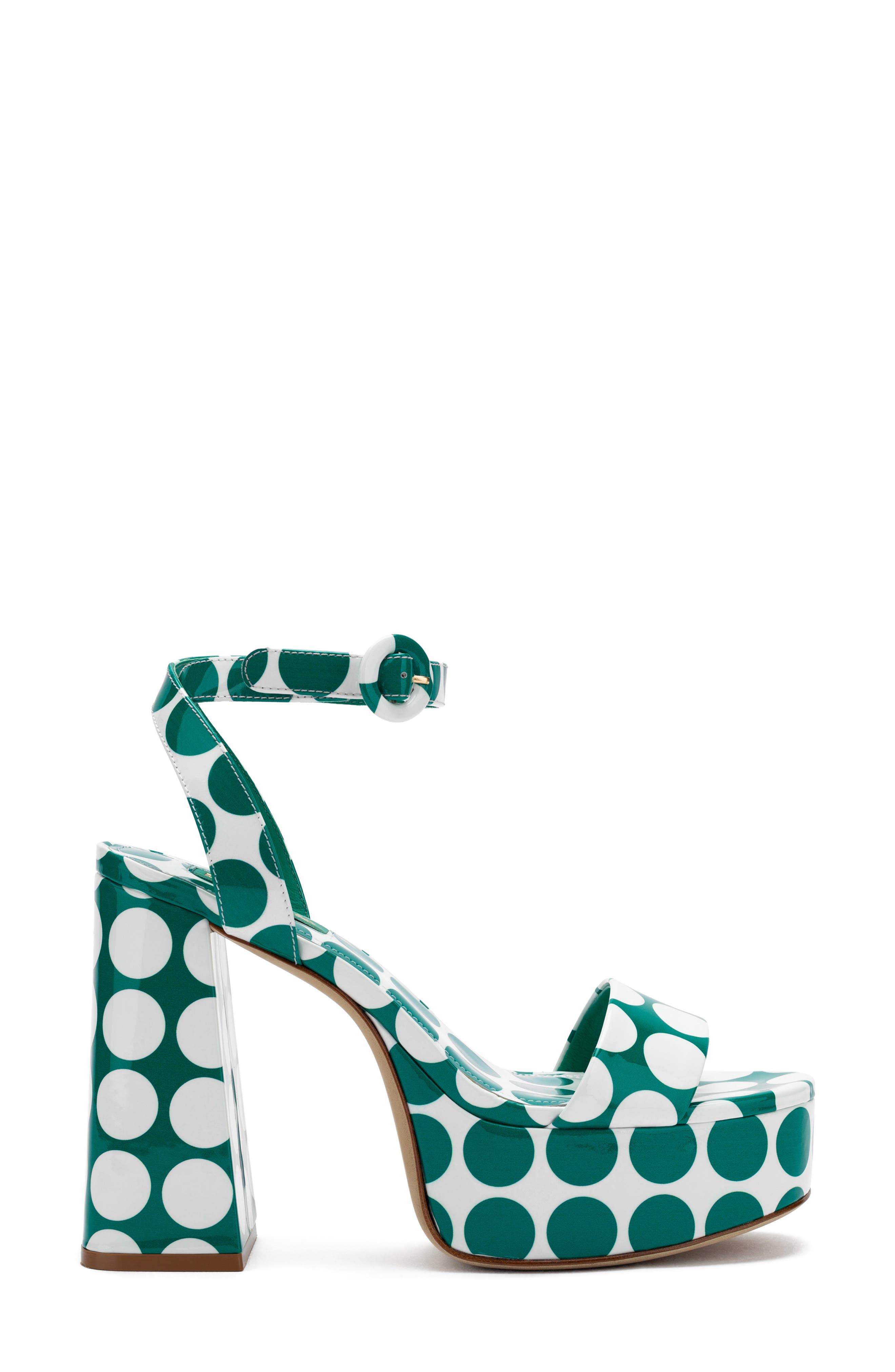 Dolly Ankle Strap Platform Sandal, Alternate, color, GREEN