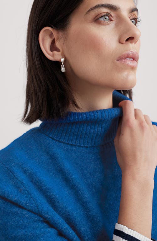 Seasalt Cornwall Cloud Chasing Turtleneck Wool Blend Sweater In Blue
