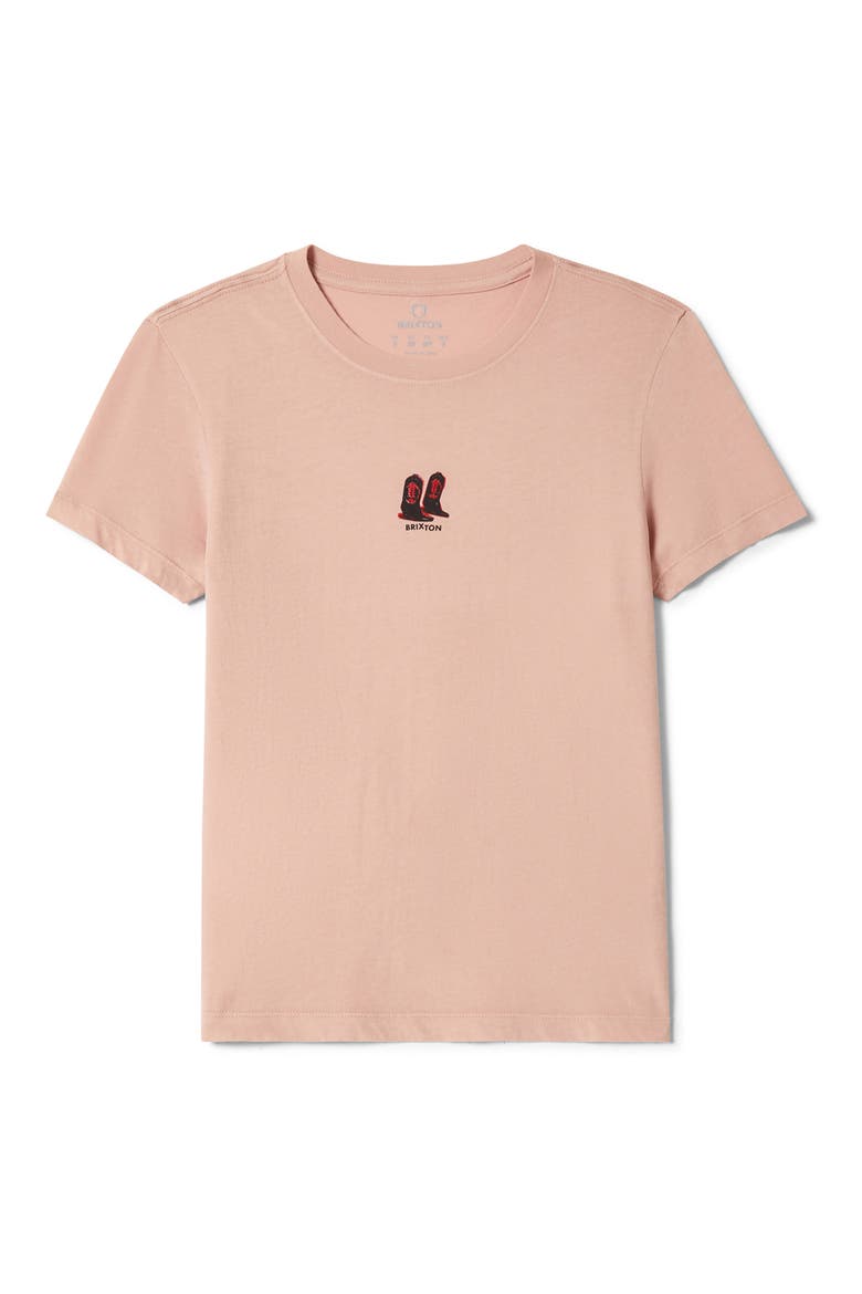 Two Boots Crewneck Cotton T-Shirt, Alternate, color, SILVER PINK