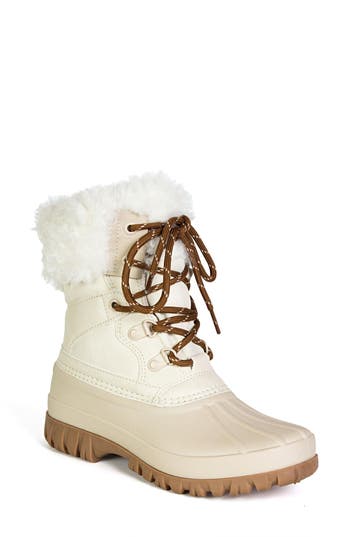 Jbu Camden Waterproof Faux Shearling Lined Duck Boot In Gray