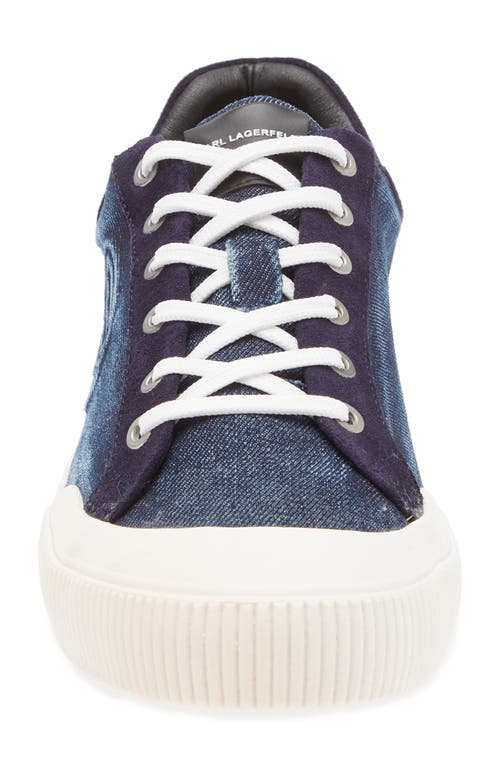 Karl Lagerfeld Paris Low Top Sneaker In Blue