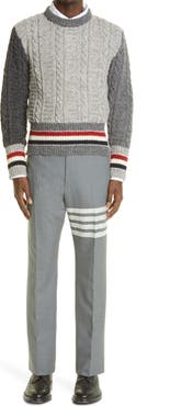 Thom Browne 4-Bar Mélange Wool Pants